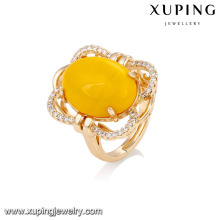 14753 xuping jewelry graceful18k gold plated fashion artificial gemstones finger ring for lady